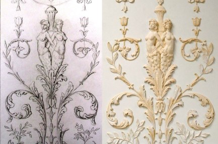 plasterwork - adams style wall panel